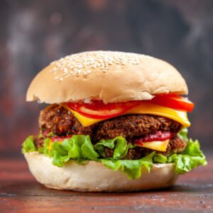 Chicken Burger with fries
